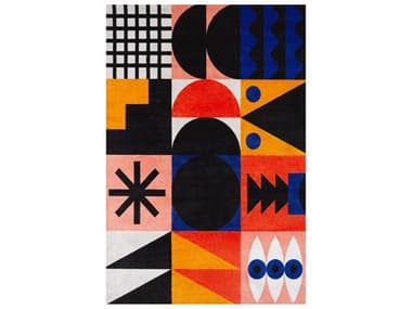 Qeeboo Oggian Composition 001 Graphic Area Rug QB42006RTSQ