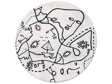Qeeboo Linescapes Summer Trip Graphic Area Rug QB42010RDMO