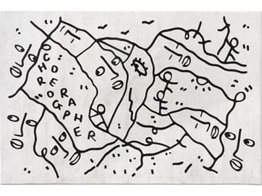 Qeeboo Linescapes ChoreograpHer Graphic Area Rug QB42010RTCH