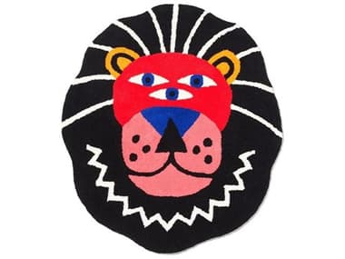 Qeeboo Oggian Leo Graphic Area Rug QB42106LIM