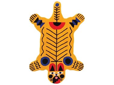 Qeeboo Oggian Italian Tiger Graphic Area Rug QB42106TG