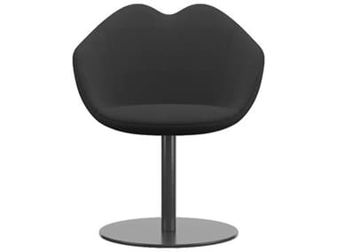 Qeeboo XOXO Black Upholstered Arm Dining Chair QB68002AN