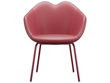 Qeeboo XOXO Red Leather Arm Dining Chair QB68003RE