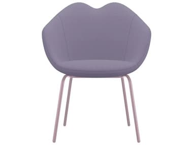 Qeeboo XOXO Purple Upholstered Arm Dining Chair QB68004PI
