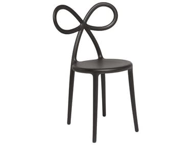 Qeeboo Ribbon Black Armless Dining Chair QB80001BLIS