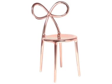 Qeeboo Ribbon Pink Armless Dining Chair QB80002PGS