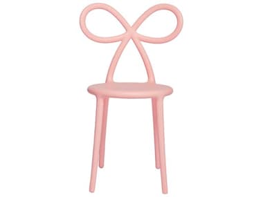 Qeeboo Ribbon Baby Pink Armless Dining Chair QB81001PIOS
