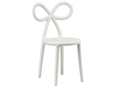 Qeeboo Ribbon Baby White Armless Dining Chair QB81001WHOS