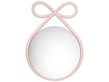 Qeeboo Ribbon Pink Round Wall Mirror QB83001PI