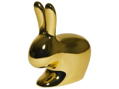 Qeeboo Rabbit Baby Gold Accent Chair QB90003BRS