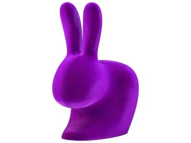 Qeeboo Rabbit Baby Purple Velvet Accent Chair QB90009VI