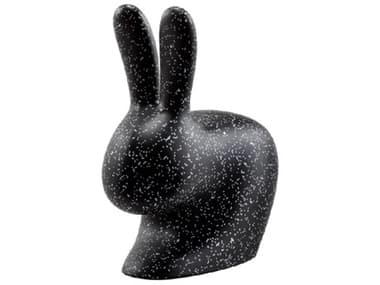 Qeeboo Rabbit Baby Black Accent Chair QB90013BLWH