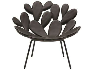 Qeeboo Outdoor Filicudi Black Recycled Plastic Lounge Chair QBO17001BLBL