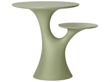 Qeeboo Outdoor Rabbit Balsam Green Recycled Plastic Round End Table QBO22001BG