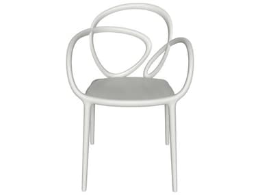 Qeeboo Outdoor Loop White Polypropylene Dining Chair (Set of 2) QBO30001WH