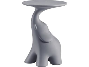 Qeeboo Outdoor Pako Light Blue Recycled Plastic Round End Table QBO51003LB