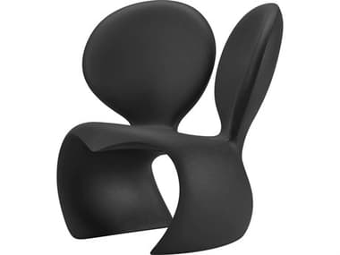 Qeeboo Outdoor Don't F**K With The Mouse Black Recycled Plastic Lounge Chair QBO52001BL