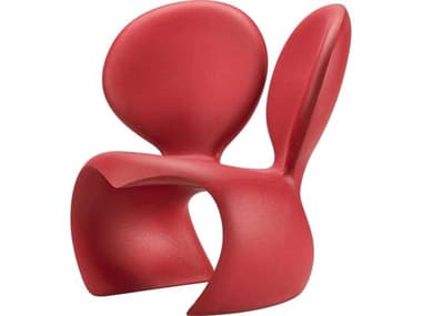 Qeeboo Outdoor Don't F**K With The Mouse Red Mix Recycled Plastic Lounge Chair QBO52001RE
