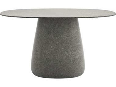 Qeeboo Outdoor Cobble Grey Mix Recycled Plastic Oval Dining Table QBO63009GYM
