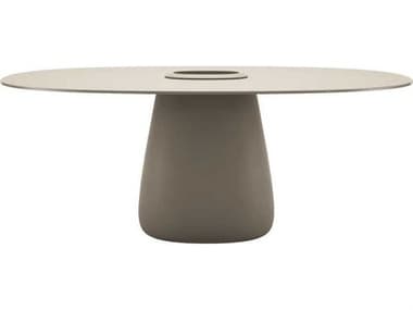 Qeeboo Outdoor Cobble Ottawa Recycled Plastic Oval Dining Table QBO63010OT