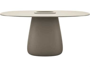 Qeeboo Outdoor Cobble Ottawa Recycled Plastic Oval Dining Table QBO63011OT