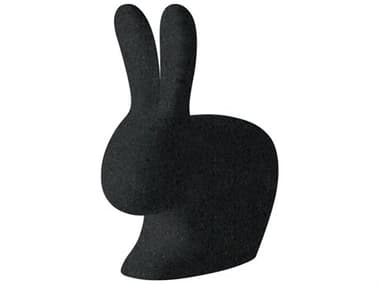 Qeeboo Outdoor Rabbit Black Mix Recycled Plastic Lounge Chair QBO90001BLM
