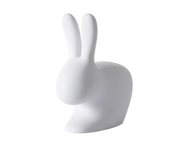 Qeeboo Outdoor Rabbit Light Grey Recycled Plastic Lounge Chair QBO90001LG