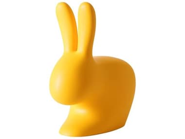 Qeeboo Outdoor Rabbit Yellow Recycled Plastic Lounge Chair QBO90001YE