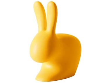 Qeeboo Outdoor Rabbit Yellow Recycled Plastic Lounge Chair QBO90002YE