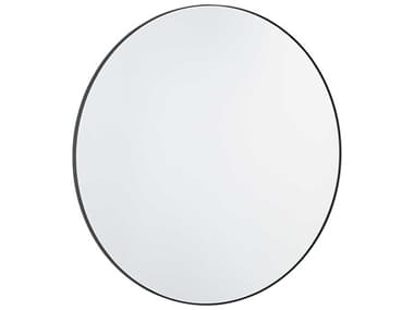 Quorum Matte Black Round Wall Mirror QM103659