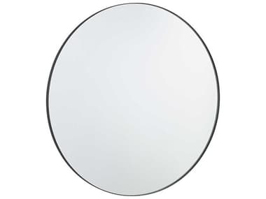 Quorum Matte Black Round Wall Mirror QM104259