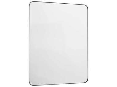 Quorum Matte Black Rectangular Stadium Wall Mirror QM12304059