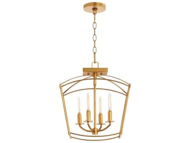 Quorum Mantle 4-Light Gold Leaf Pendant QM28121474