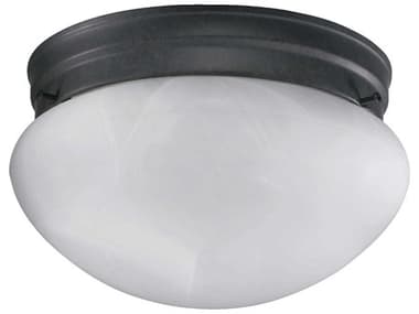 Quorum 2-Light Toasted Sienna Black Glass Bowl Flush Mount QM3021844