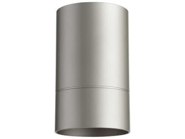 Quorum Cylinder 4" 1-Light Graphite Silver Flush Mount QM3203