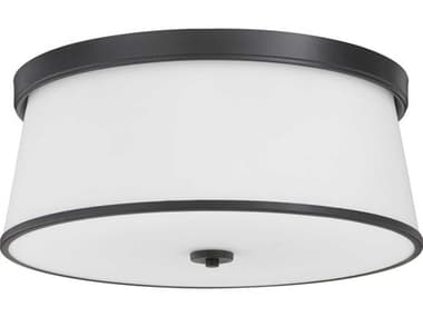 Quorum Weir 4-Light Matte Black Flush Mount QM32032059