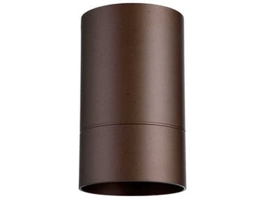 Quorum Cylinder 4" 1-Light Oiled Bronze Flush Mount QM32086