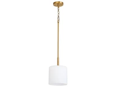 Quorum Rutherford 1-Light Brushed Brass Cylinder Mini Pendant QM330747