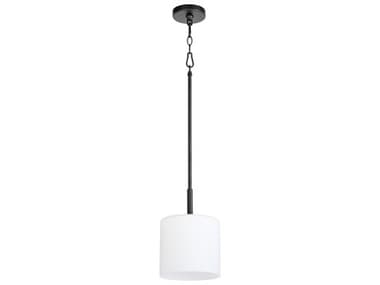 Quorum Rutherford 1-Light Matte Black Cylinder Mini Pendant QM330759