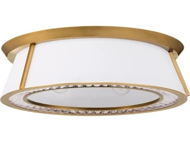 Quorum Gorham 4-Light Brushed Brass Flush Mount QM3382447