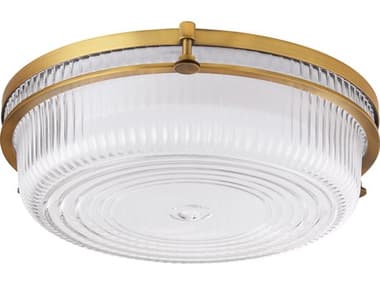 Quorum Emory 1-Light Brushed Brass Flush Mount QM3681447