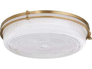 Quorum Emory 1-Light Brushed Brass Flush Mount QM3681847