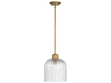 Quorum Meriam 1-Light Brushed Brass Mini Pendant QM39347