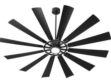 Quorum Cirque Matte Black 72'' Wide 1-Lights Outdoor Ceiling Fan QM4721259