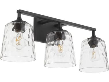 Quorum Eldorado 3-Light Matte Black Vanity Light QM50053159