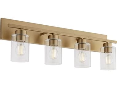 Quorum Carter 4-Light Aged Brass Vanity Light QM5012480