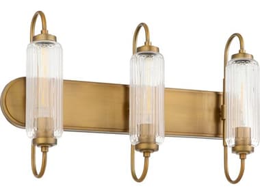 Quorum Whitmire 3-Light Brushed Brass Vanity Light QM5015347