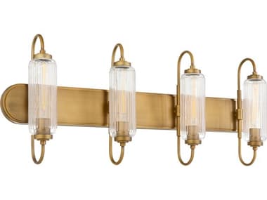Quorum Whitmire 4-Light Brushed Brass Vanity Light QM5015447