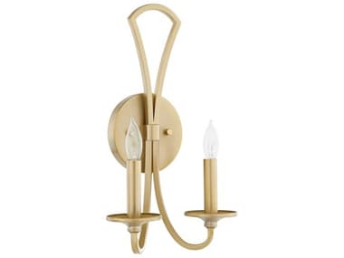 Quorum Maryse 2-Light Aged Brass Traditional Vanity Light QM5021280