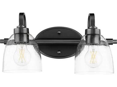 Quorum Reyes 2-Light Textured Black Vanity Light QM5060269